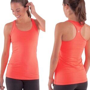 Lululemon Cool Racerback Tank Neon Coral  Size 6